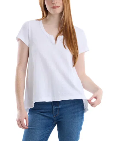 Wilt Clothing Placket Hi-lo Tee In Multi