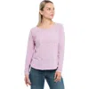 Wilt Clothing Raglan Long Sleeve Tee With Ruffle Detail In Pink