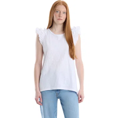 Wilt Clothing Short Sleeve Shrunken Boyfriend Tee In White