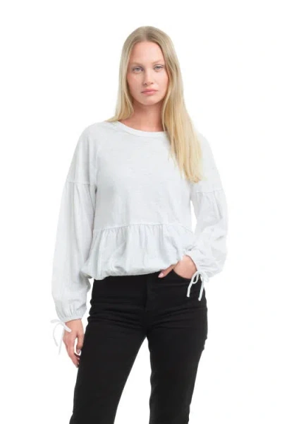 Wilt Clothing Shirred Elastic Hem Tee In Yellow