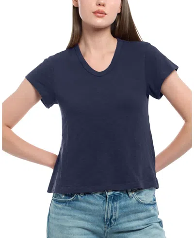 Wilt Clothing V-neck Short Sleeve Baby Tee In Black