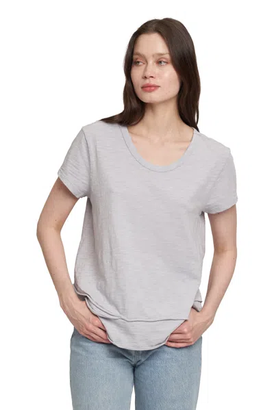 Wilt Clothing Short Sleeve Mock Layer Tee In Animal Print