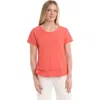 Wilt Clothing Short Sleeve Mock Layer Tee In Red