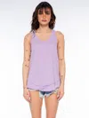 Wilt Clothing Shrunken Mock Hem Shirttail Tank In Purple