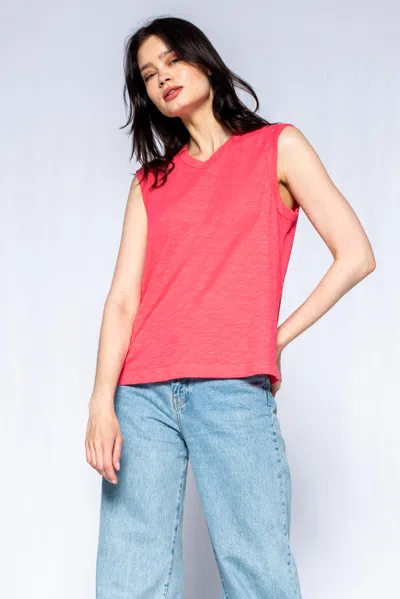 Wilt Clothing Slim Fit Sleeveless Shell Top In Pink