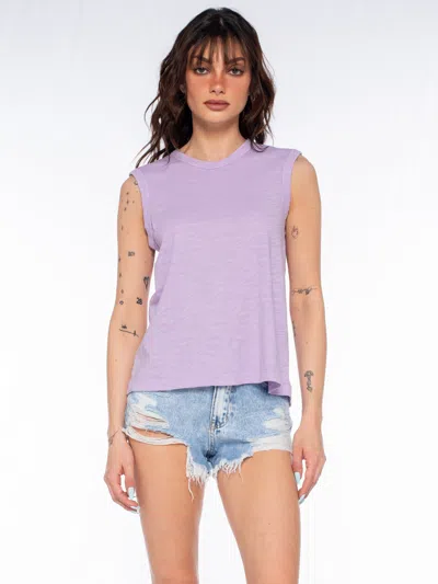 Wilt Clothing Slim Fit Sleeveless Shell Top In Purple