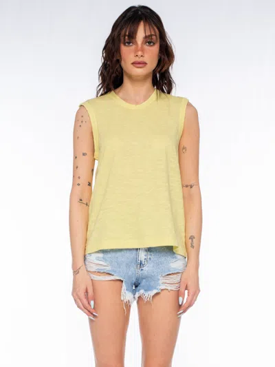 Wilt Clothing Slim Fit Sleeveless Shell Top In Yellow