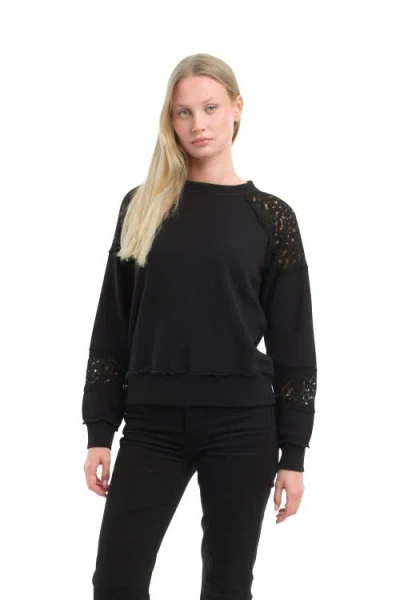 Wilt Clothing Sweatshirt With Lace Details In Black