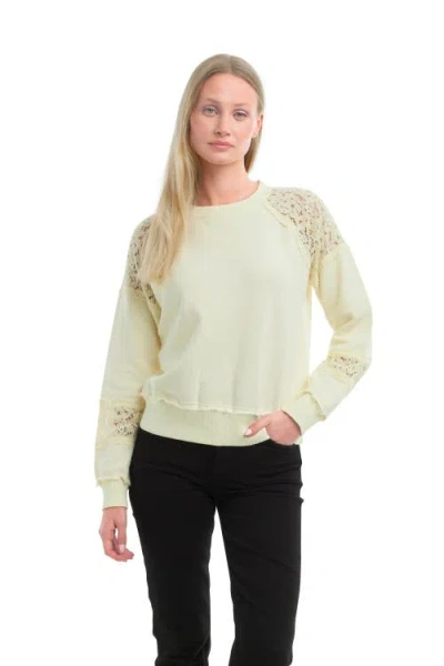 Wilt Clothing Sweatshirt With Lace Details In Yellow