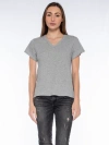 Wilt Clothing V-neck Short Sleeve Baby Tee In Gray