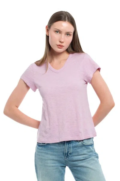 Wilt Clothing V-neck Short Sleeve Baby Tee In Pink