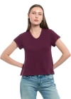Wilt Clothing V-neck Short Sleeve Baby Tee In Purple