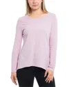 Wilt Clothing Wide Neck Ruching Details Tee In Pink