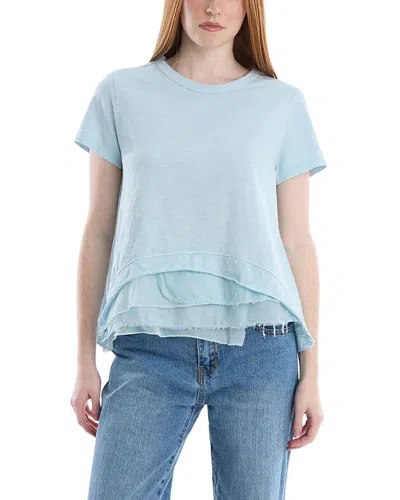 Wilt Clothing Wilt Boxy Mixed Media Hem Tee In Multi