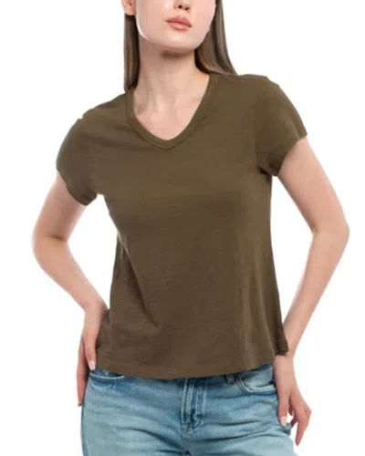Wilt Clothing Wilt V-neck Tee In Brown
