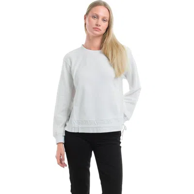 Wilt Clothing Woven Side Panels Sweatshirt In White