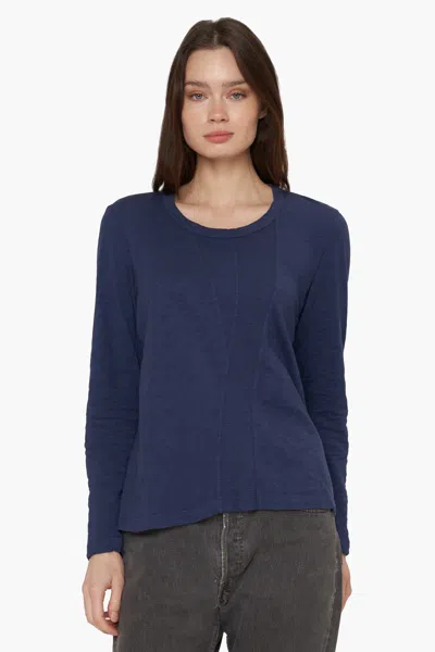 Wilt Contrast Panrl L/s Tee In Blue