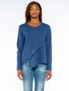 Wilt Crew L/s Easy Crossover Hem In Blue