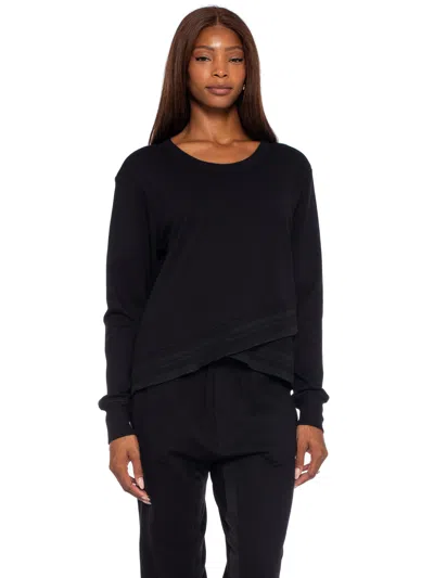 Wilt Crew Sweatshirt With Stripe Trim In Black