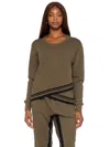 Wilt Crew Sweatshirt With Stripe Trim In Green