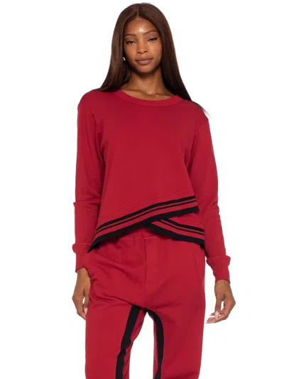 Wilt Crew Sweatshirt With Stripe Trim In Multi