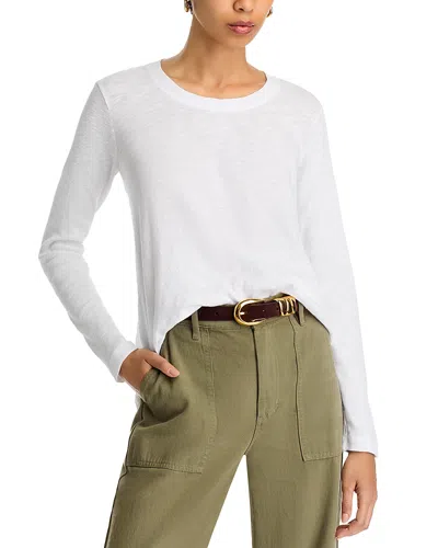 Wilt Crewneck Long Sleeve Trapeze Tee In White