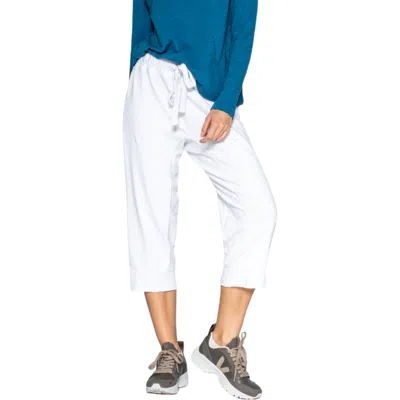 Wilt Crop Raw Jogger Easy Fit Pants In White