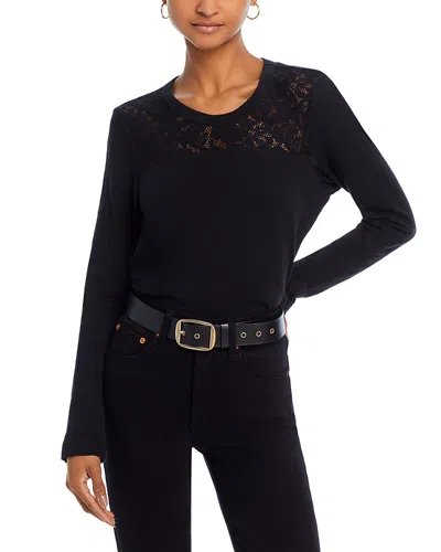 Wilt Lace Yoke Long Sleeve Top