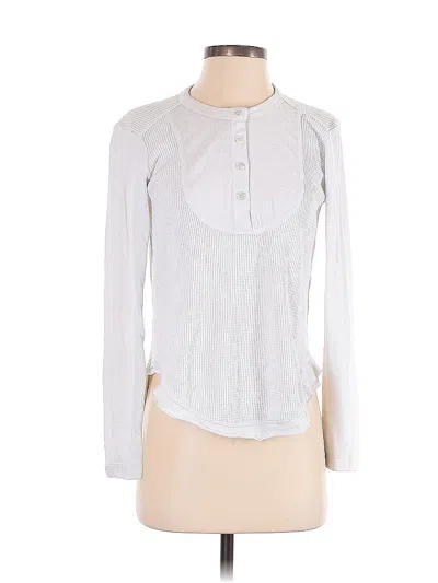 Pre-owned Wilt Long Sleeve Henley Shirt In White