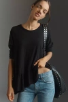 Wilt Long-sleeve Raglan Asymmetric Top In Black