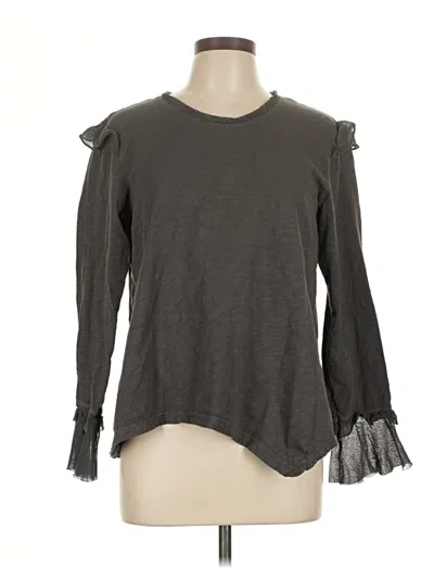 Pre-owned Wilt Long Sleeve Top Gray Cold Shoulder Neckline Tops