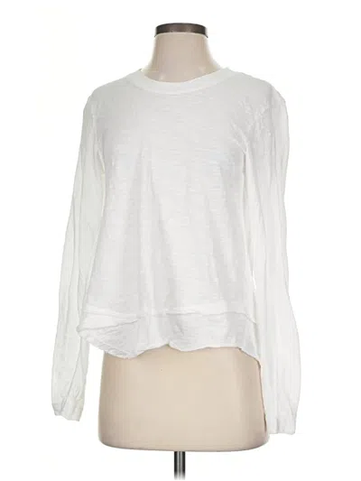 Pre-owned Wilt Long Sleeve Top White Crew Neck Tops