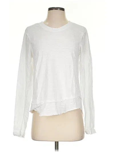 Pre-owned Wilt Long Sleeve Top White Crew Neck Tops