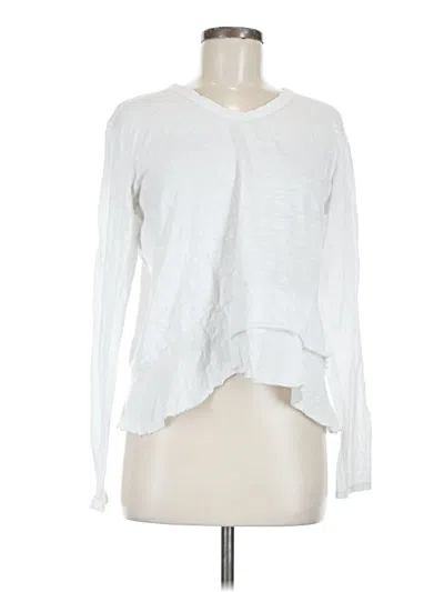 Pre-owned Wilt Long Sleeve Top White Plunge Neckline Tops