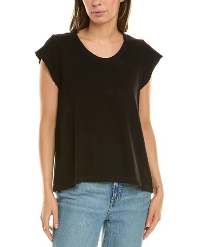 Wilt Raw Soft Scoopy T-shirt In Black