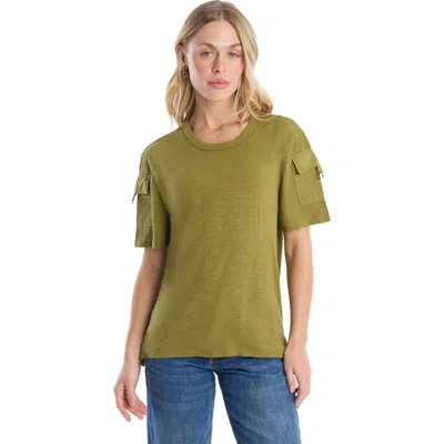 Wilt Round Neck Short Sleeve Hi-lo In Green