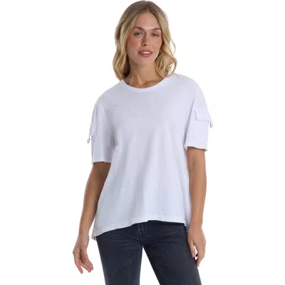 Wilt Round Neck Short Sleeve Hi-lo In White