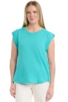 Wilt Ruched Shoulder Tee In Blue