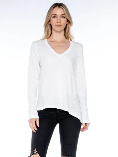 Wilt Sexy Deep V Double Slant Hem In White