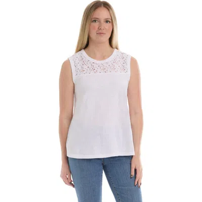 Wilt Shell With Lace Yoke Top In White