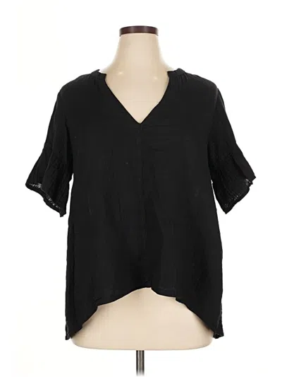 Pre-owned Wilt Short Sleeve Blouse In Black