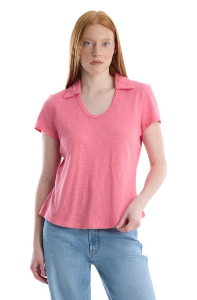 Wilt Short Sleeve Polo Tee In Pink