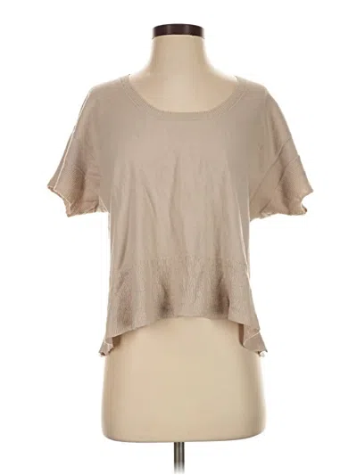 Pre-owned Wilt Short Sleeve Top Tan Scoop Neck Tops