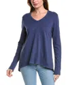 Wilt Sexy Deep V Double Slant Hem Tunic In Blue
