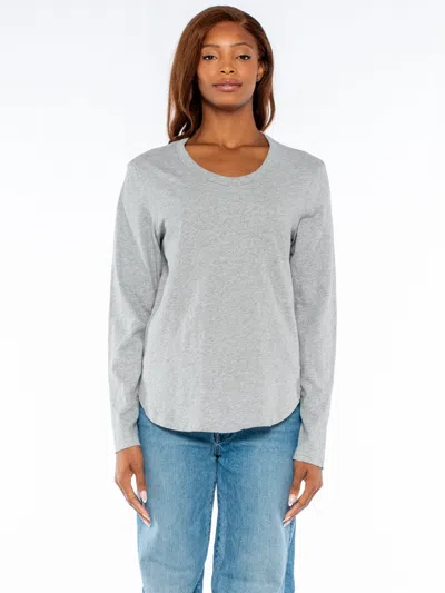 Wilt Shrunken Crew L/s Shirttail In Gray