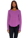 Wilt Crew Shirttail Poplin Shirt Sleeves In Purple