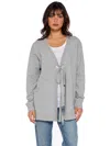 Wilt Tie Front L/s Rib Mix Cardigan In Gray