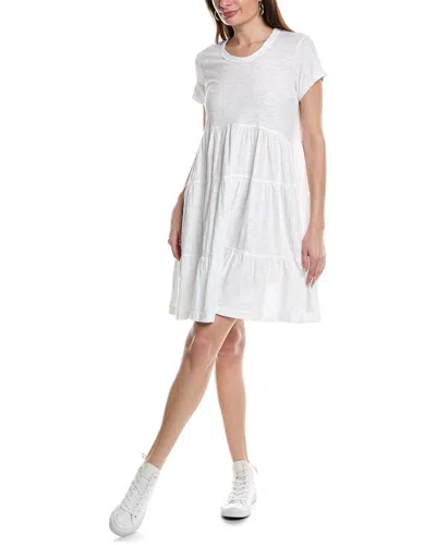 Wilt Tiered Trapeze T-shirt Dress In White