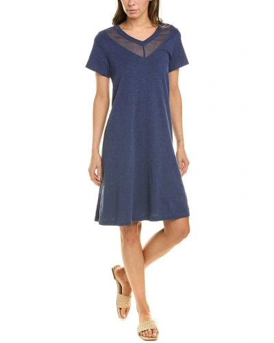 Wilt Tulle Mix Trapeze Shift Dress In Blue