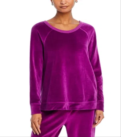 Wilt Velour Raglan Sweatshirt Pink In Purple